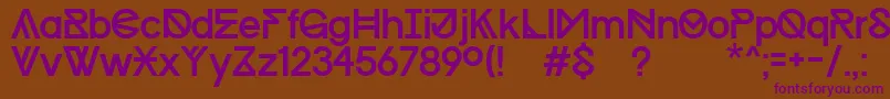 Progress Regular WIN   Kopie Font – Purple Fonts on Brown Background