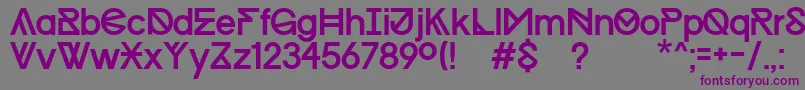 フォントProgress Regular WIN   Kopie – 紫色のフォント、灰色の背景