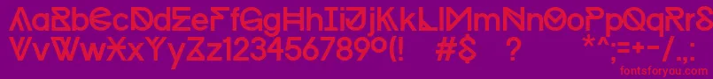 Progress Regular WIN   Kopie Font – Red Fonts on Purple Background