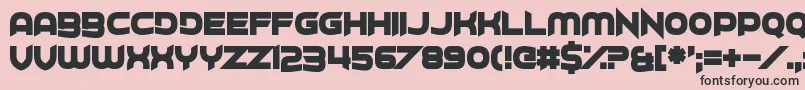 Project H Font – Black Fonts on Pink Background