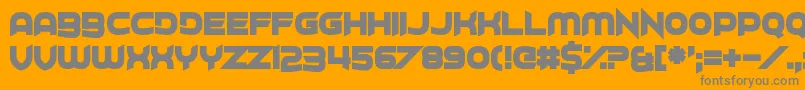 フォントProject H – オレンジの背景に灰色の文字