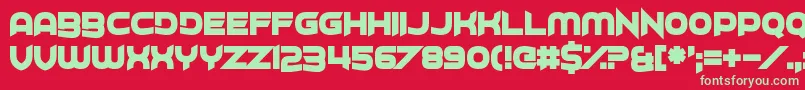 Project H Font – Green Fonts on Red Background