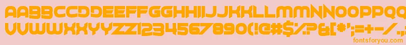 Project H Font – Orange Fonts on Pink Background