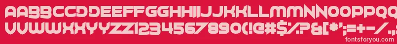 Project H Font – Pink Fonts on Red Background