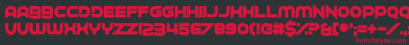 Project H Font – Red Fonts on Black Background
