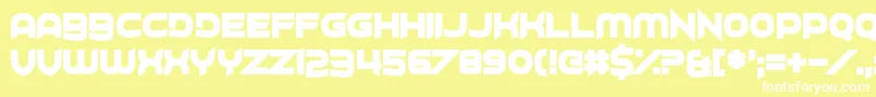 Project H Font – White Fonts on Yellow Background