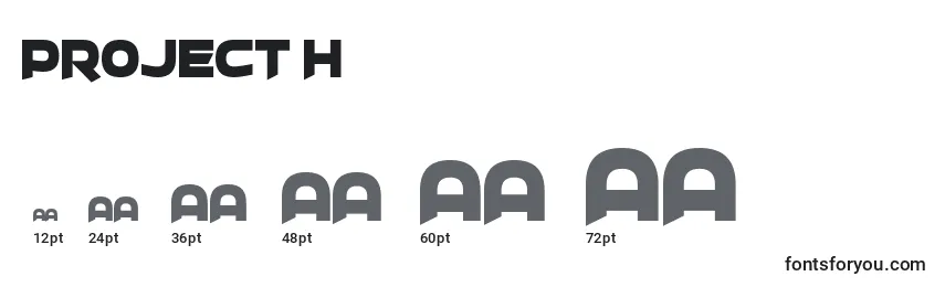 Project H Font Sizes