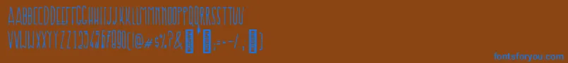 Prokopis Regular Font – Blue Fonts on Brown Background