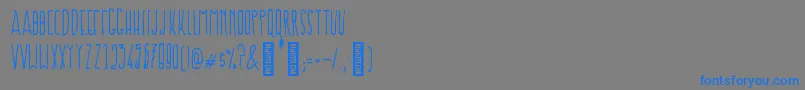 Prokopis Regular Font – Blue Fonts on Gray Background