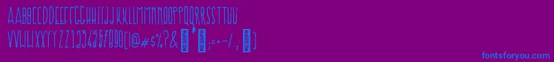 Prokopis Regular Font – Blue Fonts on Purple Background