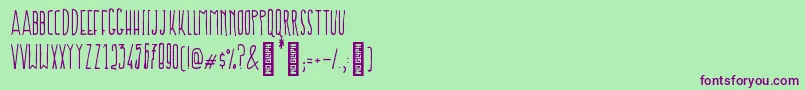 Prokopis Regular Font – Purple Fonts on Green Background