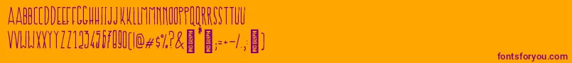 Prokopis Regular Font – Purple Fonts on Orange Background