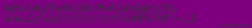 Promenades font FFP Font – Black Fonts on Purple Background