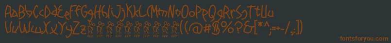 Promenades font FFP Font – Brown Fonts on Black Background