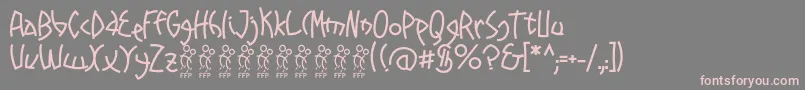 Promenades font FFP Font – Pink Fonts on Gray Background