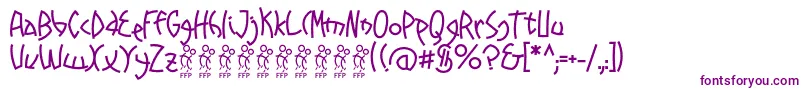 Promenades font FFP Font – Purple Fonts on White Background