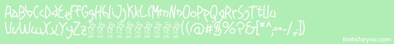Promenades font FFP Font – White Fonts on Green Background