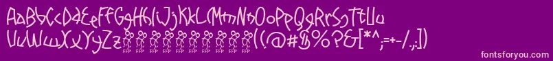 Promenades font FFP Font – Pink Fonts on Purple Background
