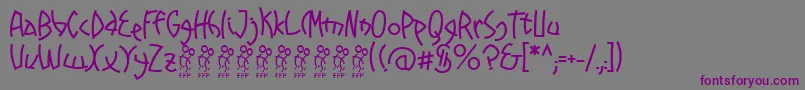 Promenades font FFP Font – Purple Fonts on Gray Background