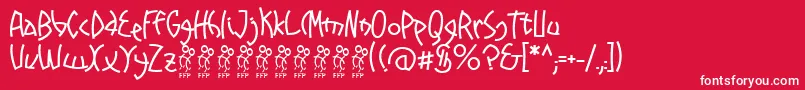 Promenades font FFP Font – White Fonts on Red Background