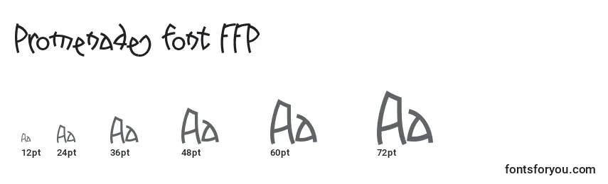 Rozmiary czcionki Promenades font FFP (137378)