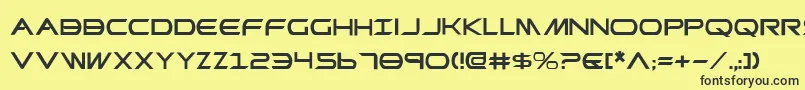 promethean-Schriftart – Schwarze Schriften auf gelbem Hintergrund