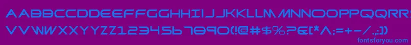 フォントpromethean – 紫色の背景に青い文字