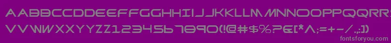 フォントpromethean – 紫の背景に灰色の文字