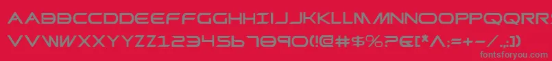 フォントpromethean – 赤い背景に灰色の文字