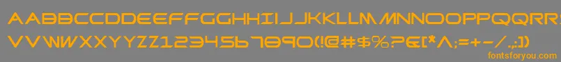フォントpromethean – オレンジの文字は灰色の背景にあります。