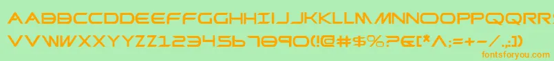 promethean-fontti – oranssit fontit vihreällä taustalla