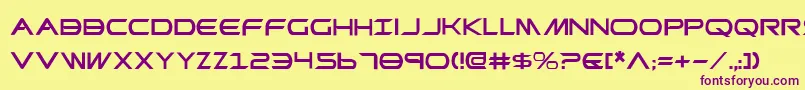 promethean Font – Purple Fonts on Yellow Background