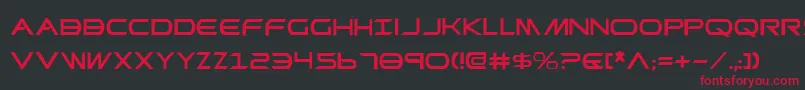 promethean-Schriftart – Rote Schriften auf schwarzem Hintergrund