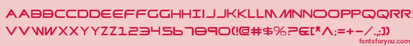 フォントpromethean – ピンクの背景に赤い文字