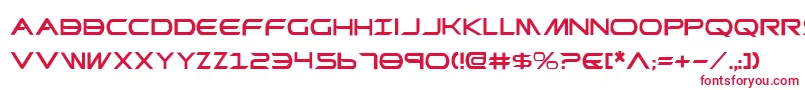 フォントpromethean – 白い背景に赤い文字