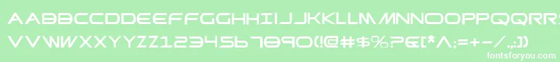 フォントpromethean – 緑の背景に白い文字