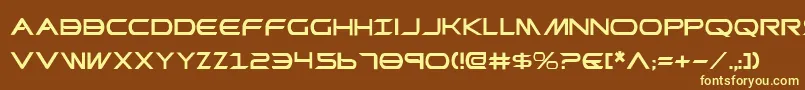 promethean Font – Yellow Fonts on Brown Background