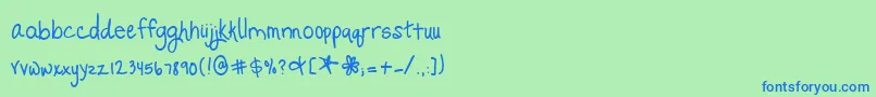 Promised Freedom Font – Blue Fonts on Green Background