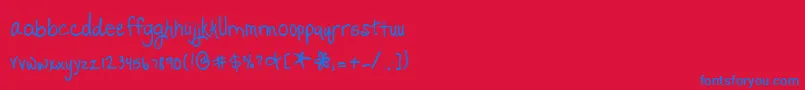 Promised Freedom Font – Blue Fonts on Red Background