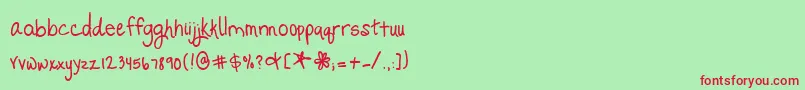 Promised Freedom Font – Red Fonts on Green Background
