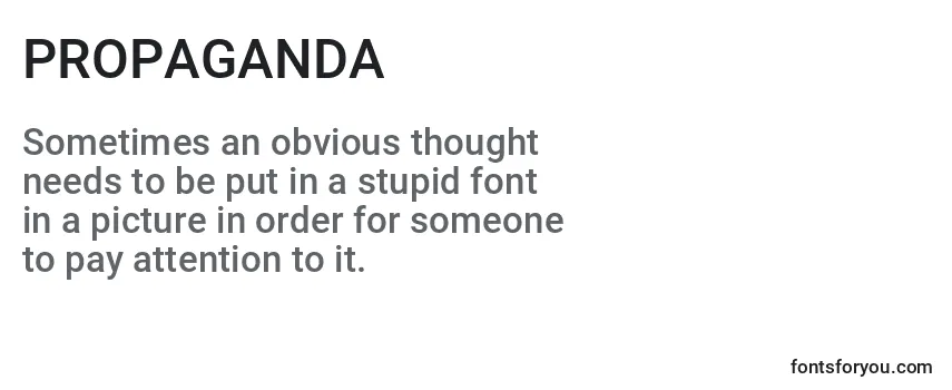 Review of the PROPAGANDA (137381) Font