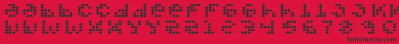 PROPFRG  Font – Black Fonts on Red Background