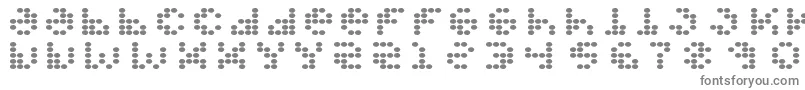 フォントPROPFRG  – 白い背景に灰色の文字