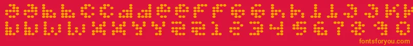 PROPFRG  Font – Orange Fonts on Red Background