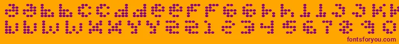 PROPFRG  Font – Purple Fonts on Orange Background