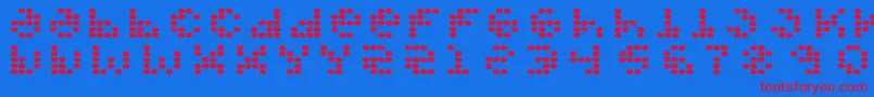 PROPFRG  Font – Red Fonts on Blue Background