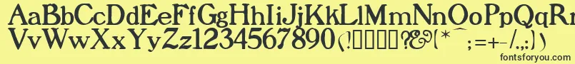 Prophet Font – Black Fonts on Yellow Background