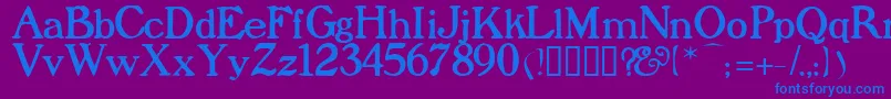 Prophet Font – Blue Fonts on Purple Background