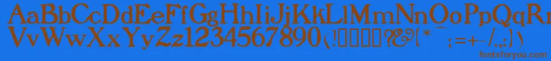Prophet Font – Brown Fonts on Blue Background