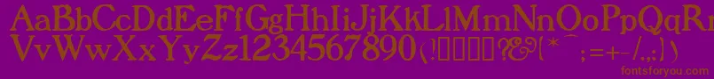 Prophet Font – Brown Fonts on Purple Background